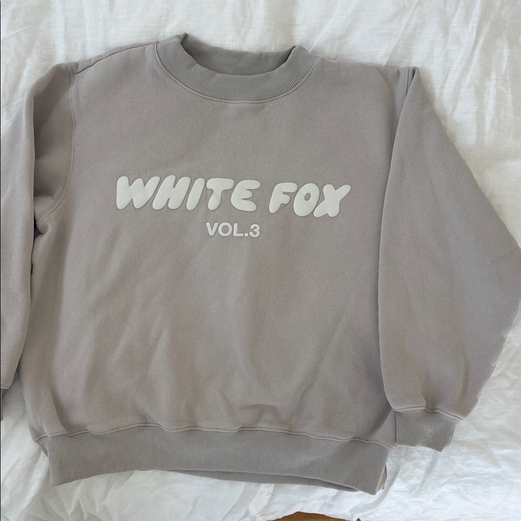 White Fox Crew Neck Sweatshirt